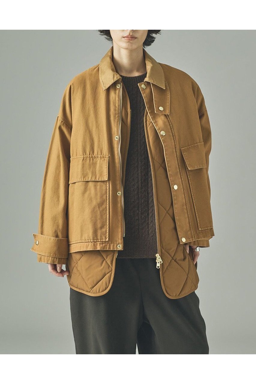 【カレンソロジー/Curensology】のコットンワークブルゾン 人気、トレンドファッション・服の通販 founy(ファニー) 　ファッション　Fashion　レディースファッション　Fashion for Women　アウター　Coat / Outerwear Collection　レディースジャケット・軽アウター　Jackets　ブルゾンジャケット・スポーティアウター　Blouson Jackets　インナー　Innerwear　キルティング　Quilted, Quilting　サテン　Satin, Glossy Fabric　ショート　Short, Short Length　ジャケット　Jacket, Outerwear　バランス　Balance, Style Balance　フロント　Front, Front Design　ブルゾン　Blouson, Bomber Jacket　ベスト　Vest, Waistcoat　ポケット　Pocket, Pocket Detail　ワーク　Workwear, Utility Style　ヴィンテージ　Vintage Style　再入荷　Restock / Back in Stock　other-2|ID: prp329100004626459 ipo3291000000033245174
