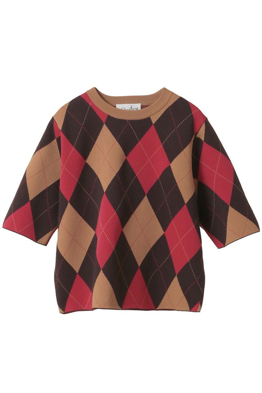 【マルティニーク/martinique】の【l heritage martinique】アーガイル5分丈プルオーバー インテリア・キッズ・メンズ・レディースファッション・服の通販 founy(ファニー) ファッション Fashion レディースファッション Fashion for Women トップス・カットソー Cut & Sew Tops ニット Knit Tops & Sweaters カジュアルプルオーバー・ニットトップス Pullovers & Knit Tops / Casual Pullovers おすすめ Recommended / Our Picks クラシック Classic, Timeless Style コーデュロイ Corduroy, Cord Fabric ジャカード/ジャガード Jacquard, Woven Pattern チェック Check, Plaid, Tartan デニム Denim, Jeans Material ペンシル Pencil, Pencil Skirt ミックス Mix, Mixed Style モノトーン Monotone, Black and White キャメル|ID: prp329100004626460 ipo3291000000035451864