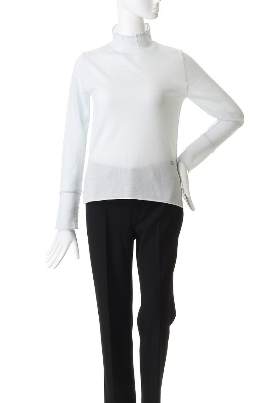 【ランバン オン ブルー/LANVIN en Bleu】のアイレットハイネックニット 人気、トレンドファッション・服の通販 founy(ファニー) 　ファッション　Fashion　レディースファッション　Fashion for Women　トップス・カットソー　Cut & Sew Tops　ニット　Knit Tops & Sweaters　カジュアルプルオーバー・ニットトップス　Pullovers & Knit Tops / Casual Pullovers　アイレット　Eyelet Lace　シンプル　Simple, Minimal　ハイネック　High Neck, Mock Neck　ファブリック　Fabric, Textile　透かし　Cut-Out, Lacework　other-5|ID: prp329100004626463 ipo3291000000034144405