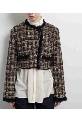 【ランバン オン ブルー/LANVIN en Bleu】のニットツイードジャケット 人気、トレンドファッション・服の通販 founy(ファニー) ファッション Fashion レディースファッション Fashion for Women 2025年 2025 2025-2026秋冬・A/W Autumn/Winter 2025–26 AW25–26 アシンメトリー Asymmetrical Style カーディガン Cardigan, Knitwear コンパクト Compact, Small Size ジャケット Jacket, Outerwear ツイード Twill, Twill Weave バランス Balance, Style Balance フロント Front, Front Design ベルベット Velvet, Velvety ライダース Riders ワイド Wide, Wide Fit エレガント 上品 Elegant A/W・秋冬 Autumn/Winter |ID:prp329100004626464