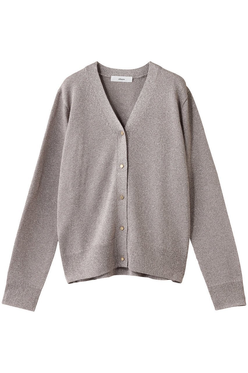 【エブール/ebure】のブライトラメリリヤーン Vネックニットカーディガン インテリア・キッズ・メンズ・レディースファッション・服の通販 founy(ファニー) 　ファッション　Fashion　レディースファッション　Fashion for Women　トップス・カットソー　Cut & Sew Tops　ニット　Knit Tops & Sweaters　カーディガン・羽織り　Layered Style Cardigans　Vネックトップス　V-Neck Tops / V-Cut Neckline Shirts　アクセサリー　Fashion Accessories　カーディガン　Cardigan, Knitwear　シンプル　Simple, Minimal　タンク　Tank Top, Sleeveless Top　エレガント 上品　Elegant　ライトピンク|ID: prp329100004626465 ipo3291000000035771208