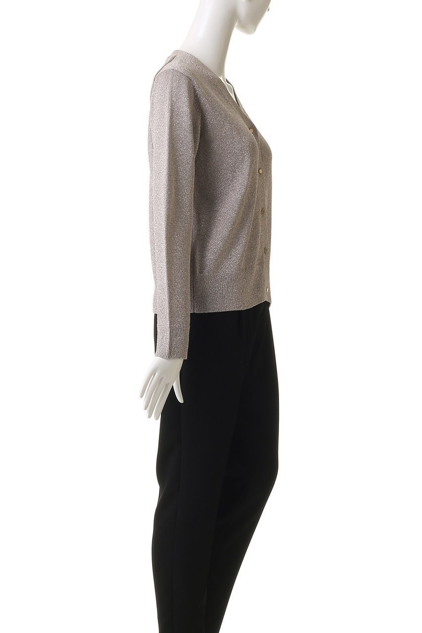 【エブール/ebure】のブライトラメリリヤーン Vネックニットカーディガン 人気、トレンドファッション・服の通販 founy(ファニー) 　ファッション　Fashion　レディースファッション　Fashion for Women　トップス・カットソー　Cut & Sew Tops　ニット　Knit Tops & Sweaters　カーディガン・羽織り　Layered Style Cardigans　Vネックトップス　V-Neck Tops / V-Cut Neckline Shirts　アクセサリー　Fashion Accessories　カーディガン　Cardigan, Knitwear　シンプル　Simple, Minimal　タンク　Tank Top, Sleeveless Top　エレガント 上品　Elegant　other-3|ID: prp329100004626465 ipo3291000000035771211