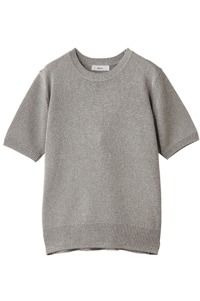 【エブール/ebure】のブライトラメリリヤーン ハーフスリーブニットプルオーバー 人気、トレンドファッション・服の通販 founy(ファニー) ファッション Fashion レディースファッション Fashion for Women トップス・カットソー Cut & Sew Tops ニット Knit Tops & Sweaters カジュアルプルオーバー・ニットトップス Pullovers & Knit Tops / Casual Pullovers シンプル Simple, Minimal ボトム Bottoms, Lower Wear 半袖 Short Sleeve, Half Sleeve other-1|ID: prp329100004626467 ipo3291000000035771217