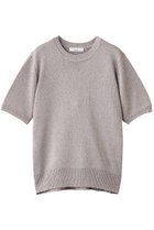 【エブール/ebure】のブライトラメリリヤーン ハーフスリーブニットプルオーバー ライトピンク|ID:prp329100004626467