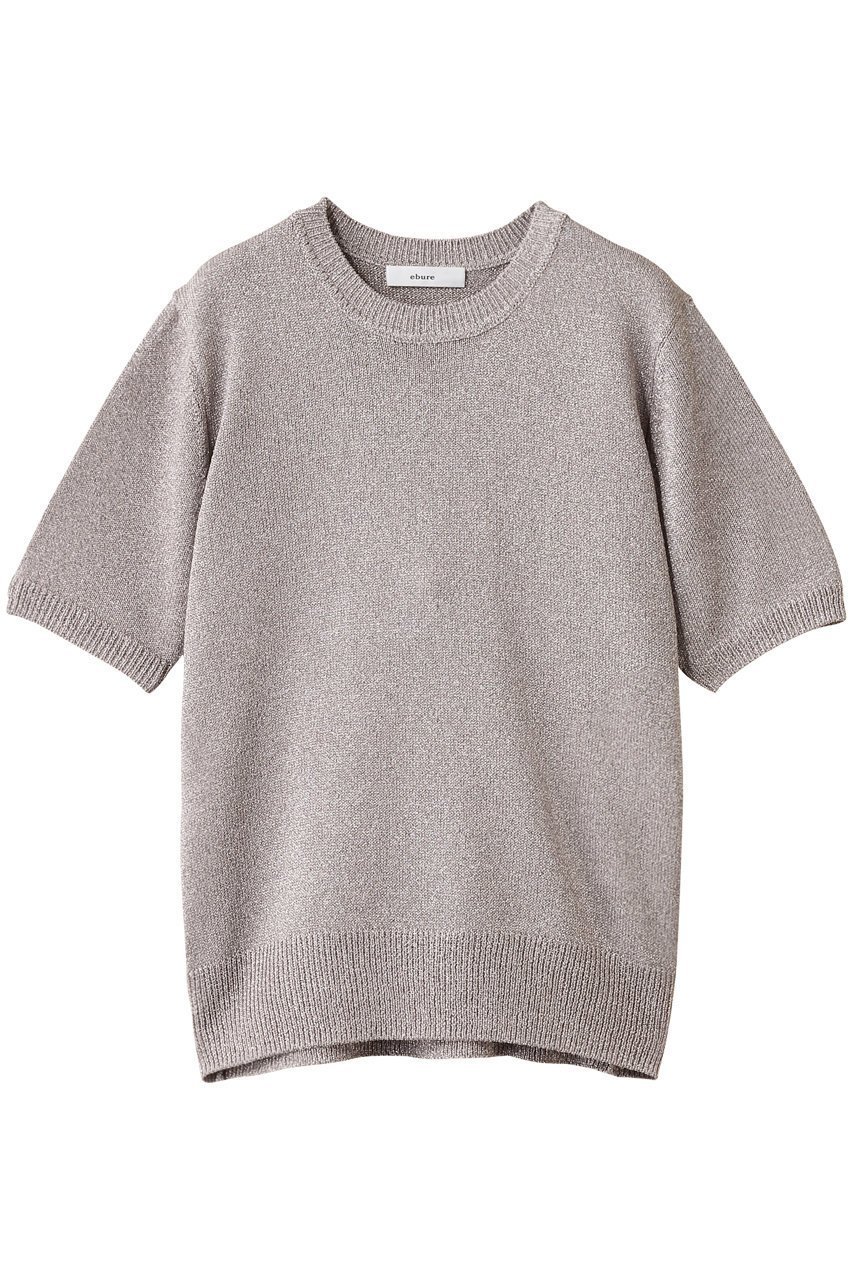 【エブール/ebure】のブライトラメリリヤーン ハーフスリーブニットプルオーバー インテリア・キッズ・メンズ・レディースファッション・服の通販 founy(ファニー) ファッション Fashion レディースファッション Fashion for Women トップス・カットソー Cut & Sew Tops ニット Knit Tops & Sweaters カジュアルプルオーバー・ニットトップス Pullovers & Knit Tops / Casual Pullovers シンプル Simple, Minimal ボトム Bottoms, Lower Wear 半袖 Short Sleeve, Half Sleeve ライトピンク|ID: prp329100004626467 ipo3291000000035771219