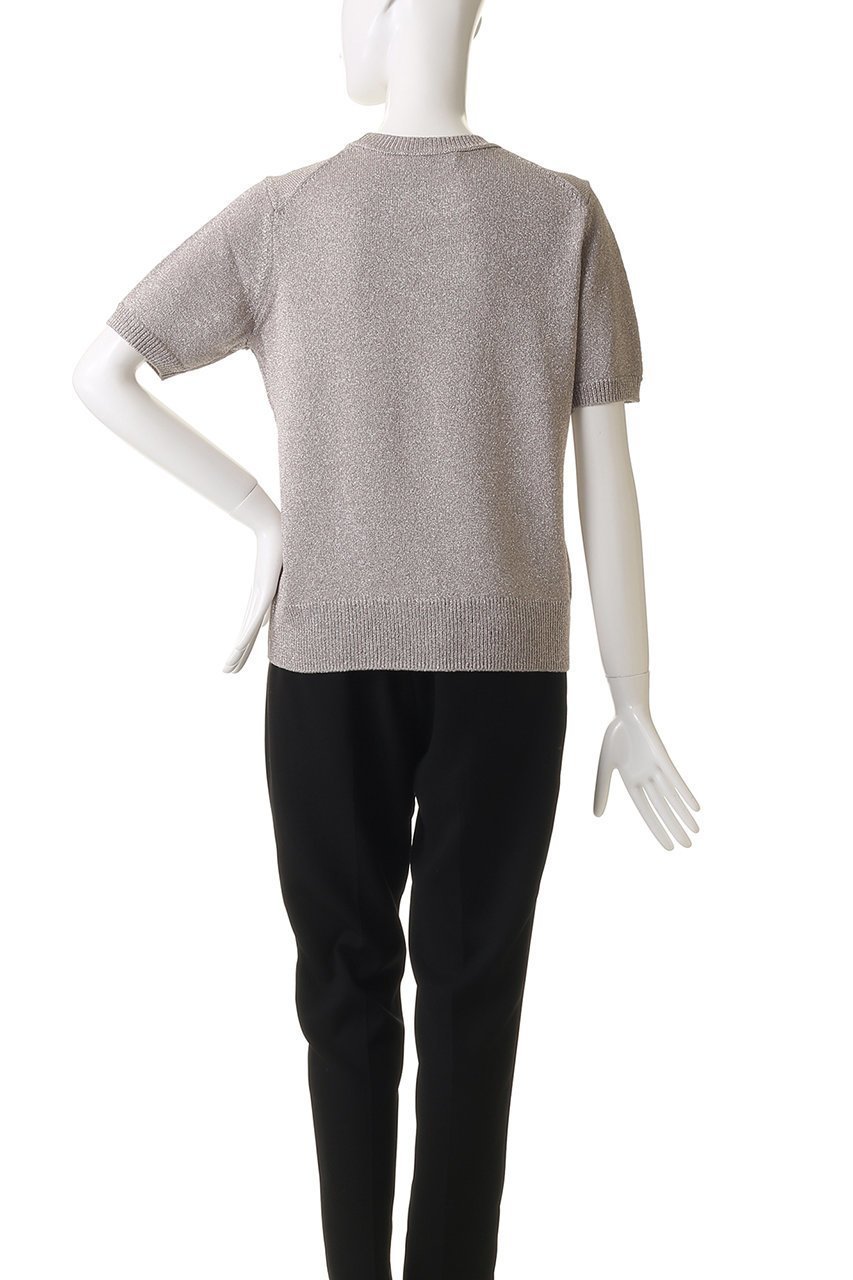 【エブール/ebure】のブライトラメリリヤーン ハーフスリーブニットプルオーバー 人気、トレンドファッション・服の通販 founy(ファニー) ファッション Fashion レディースファッション Fashion for Women トップス・カットソー Cut & Sew Tops ニット Knit Tops & Sweaters カジュアルプルオーバー・ニットトップス Pullovers & Knit Tops / Casual Pullovers シンプル Simple, Minimal ボトム Bottoms, Lower Wear 半袖 Short Sleeve, Half Sleeve other-4|ID: prp329100004626467 ipo3291000000035771222