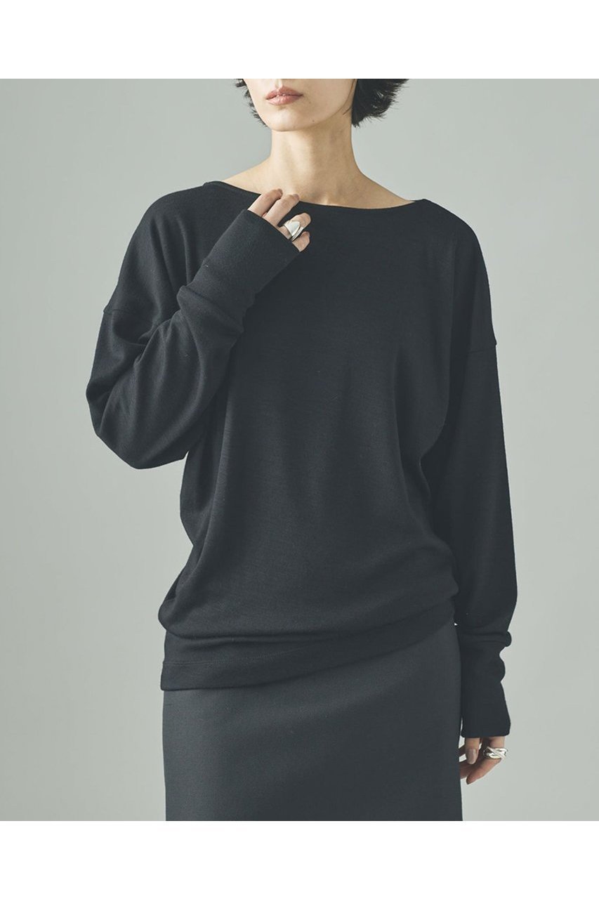【カレンソロジー/Curensology】のアシメトリープルオーバー インテリア・キッズ・メンズ・レディースファッション・服の通販 founy(ファニー) 　ファッション　Fashion　レディースファッション　Fashion for Women　トップス・カットソー　Cut & Sew Tops　ニット　Knit Tops & Sweaters　カジュアルプルオーバー・ニットトップス　Pullovers & Knit Tops / Casual Pullovers　2025年　2025　2025-2026秋冬・A/W　Autumn/Winter 2025–26 AW25–26　なめらか　Smooth, Silky Texture　アシンメトリー　Asymmetrical Style　シンプル　Simple, Minimal　ブラウジング　Blouson Silhouette, Cinched Waist　日本製　Made In Japan　A/W・秋冬　Autumn/Winter　ブラック|ID: prp329100004626468 ipo3291000000033245250