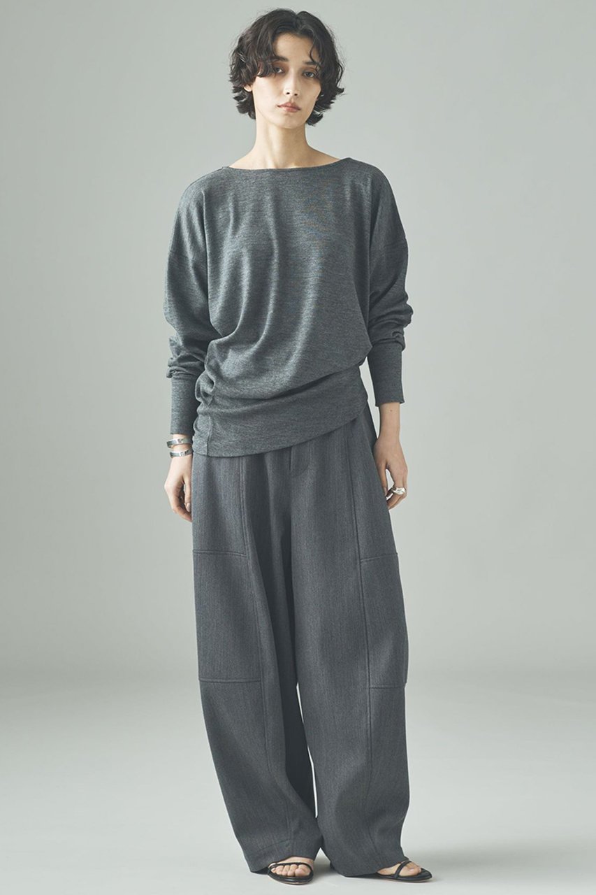 【カレンソロジー/Curensology】のアシメトリープルオーバー 人気、トレンドファッション・服の通販 founy(ファニー) 　ファッション　Fashion　レディースファッション　Fashion for Women　トップス・カットソー　Cut & Sew Tops　ニット　Knit Tops & Sweaters　カジュアルプルオーバー・ニットトップス　Pullovers & Knit Tops / Casual Pullovers　2025年　2025　2025-2026秋冬・A/W　Autumn/Winter 2025–26 AW25–26　なめらか　Smooth, Silky Texture　アシンメトリー　Asymmetrical Style　シンプル　Simple, Minimal　ブラウジング　Blouson Silhouette, Cinched Waist　日本製　Made In Japan　A/W・秋冬　Autumn/Winter　other-6|ID: prp329100004626468 ipo3291000000033245256