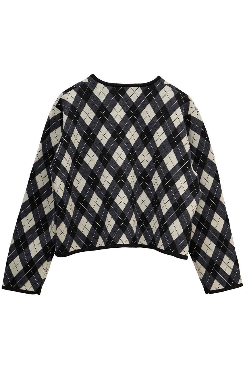 【マルティニーク/martinique】の【l heritage martinique】アーガイルジャケットカーディガン 人気、トレンドファッション・服の通販 founy(ファニー) 　ファッション　Fashion　レディースファッション　Fashion for Women　おすすめ　Recommended / Our Picks　カーディガン　Cardigan, Knitwear　ジャカード／ジャガード　Jacquard, Woven Pattern　ジャケット　Jacket, Outerwear　セットアップ　Set-Up, Coordinated Outfit　ポケット　Pocket, Pocket Detail　マニッシュ　Mannish, Boyish　ミックス　Mix, Mixed Style　モノトーン　Monotone, Black and White　秋　Autumn　羽織　Haori, Light Jacket　other-2|ID: prp329100004626471 ipo3291000000036104604