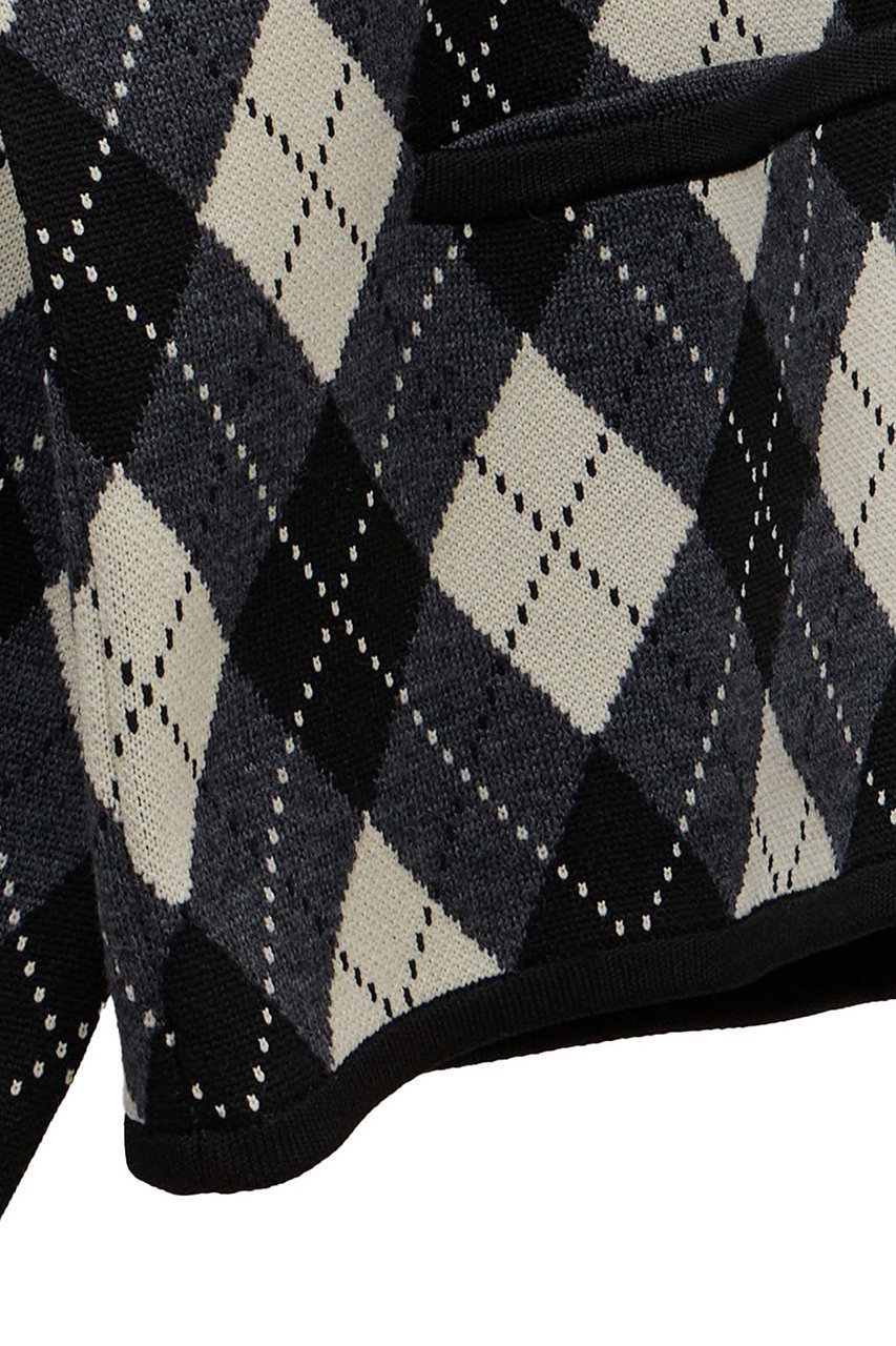 【マルティニーク/martinique】の【l heritage martinique】アーガイルジャケットカーディガン 人気、トレンドファッション・服の通販 founy(ファニー) 　ファッション　Fashion　レディースファッション　Fashion for Women　おすすめ　Recommended / Our Picks　カーディガン　Cardigan, Knitwear　ジャカード／ジャガード　Jacquard, Woven Pattern　ジャケット　Jacket, Outerwear　セットアップ　Set-Up, Coordinated Outfit　ポケット　Pocket, Pocket Detail　マニッシュ　Mannish, Boyish　ミックス　Mix, Mixed Style　モノトーン　Monotone, Black and White　秋　Autumn　羽織　Haori, Light Jacket　other-5|ID: prp329100004626471 ipo3291000000036104607