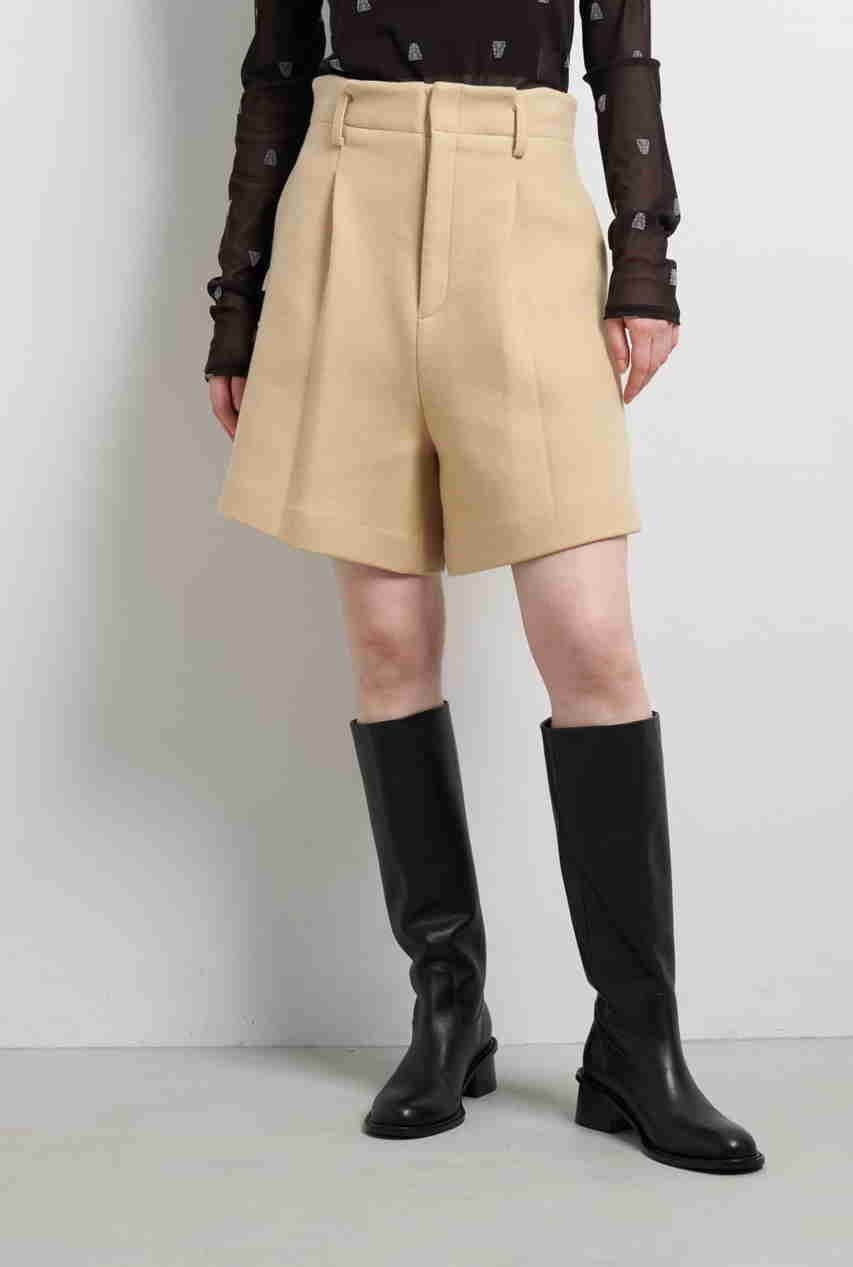 【ランバン オン ブルー/LANVIN en Bleu】のツイードメルトン ショートパンツ インテリア・キッズ・メンズ・レディースファッション・服の通販 founy(ファニー) 　ファッション　Fashion　レディースファッション　Fashion for Women　パンツ　Pants & Trousers　ショートパンツ・ハーフパンツ　High-Waisted & Relaxed Shorts　イタリア　Italy　オレンジ　Orange　ショート　Short, Short Length　スーツ　Suit, Formalwear　ツイード　Twill, Twill Weave　ファブリック　Fabric, Textile　フォーマル　Formal, Dressy　別注　Limited Edition, Custom Order　マニッシュ　Mannish, Boyish　メルトン　Melton, Heavy Wool　A/W・秋冬　Autumn/Winter　2025年　2025　2025-2026秋冬・A/W　Autumn/Winter 2025–26 AW25–26　ベージュ|ID: prp329100004626475 ipo3291000000033245303