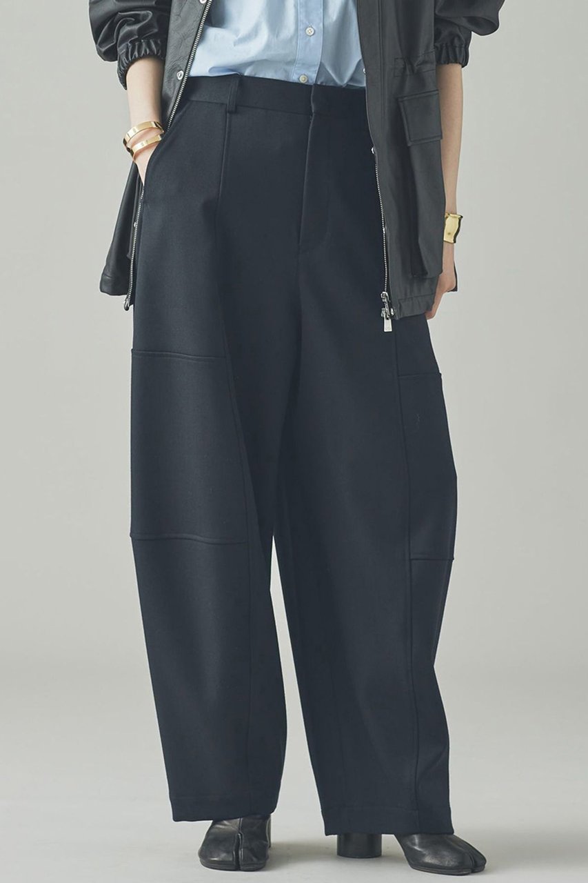 【カレンソロジー/Curensology】のT/Wダブルクロスパンツ インテリア・キッズ・メンズ・レディースファッション・服の通販 founy(ファニー) 　ファッション　Fashion　レディースファッション　Fashion for Women　パンツ　Pants & Trousers　2025年　2025　2025-2026秋冬・A/W　Autumn/Winter 2025–26 AW25–26　クール　Cool, Chic　ストレッチ　Stretch, Stretchy Fabric　タートル　Turtleneck, Turtle Collar　フォルム　Silhouette, Form　ワイド　Wide, Wide Fit　日本製　Made In Japan　A/W・秋冬　Autumn/Winter　ネイビー|ID: prp329100004626479 ipo3291000000033245343
