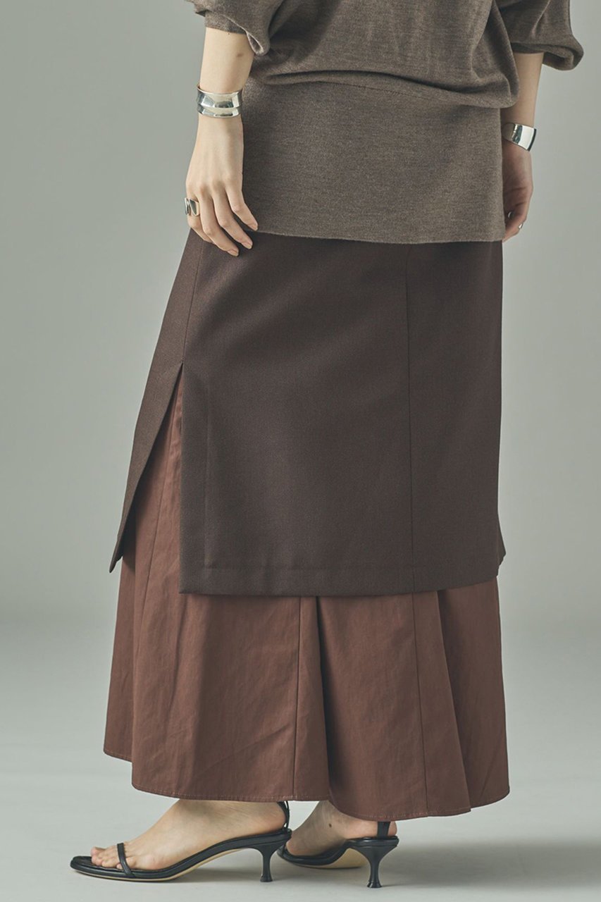 【カレンソロジー/Curensology】のレイヤーマーメイドスカート 人気、トレンドファッション・服の通販 founy(ファニー) 　ファッション　Fashion　レディースファッション　Fashion for Women　スカート　Skirts　ロングスカート　Long Skirts / Maxi & Midi Skirts　2025年　2025　2025-2026秋冬・A/W　Autumn/Winter 2025–26 AW25–26　おすすめ　Recommended / Our Picks　シンプル　Simple, Minimal　フロント　Front, Front Design　ロング　Long, Long-Length　日本製　Made In Japan　A/W・秋冬　Autumn/Winter　other-4|ID: prp329100004626482 ipo3291000000033245366