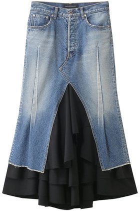 【マディソンブルー/MADISONBLUE】の5POCKET REMAKE FRILL SK DENIM 5ポケットリメイクデニムフリルスカート 人気、トレンドファッション・服の通販 founy(ファニー) ファッション Fashion レディースファッション Fashion for Women スカート Skirts ロングスカート Long Skirts / Maxi & Midi Skirts 2025年 2025 2025-2026秋冬・A/W Autumn/Winter 2025–26 AW25–26 デニム Denim, Jeans Material フレア Flare, Flared ロング Long, Long-Length A/W・秋冬 Autumn/Winter |ID:prp329100004626486