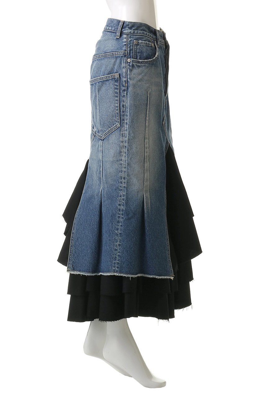【マディソンブルー/MADISONBLUE】の5POCKET REMAKE FRILL SK DENIM 5ポケットリメイクデニムフリルスカート 人気、トレンドファッション・服の通販 founy(ファニー) 　ファッション　Fashion　レディースファッション　Fashion for Women　スカート　Skirts　ロングスカート　Long Skirts / Maxi & Midi Skirts　2025年　2025　2025-2026秋冬・A/W　Autumn/Winter 2025–26 AW25–26　デニム　Denim, Jeans Material　フレア　Flare, Flared　ロング　Long, Long-Length　A/W・秋冬　Autumn/Winter　other-3|ID: prp329100004626486 ipo3291000000033245394
