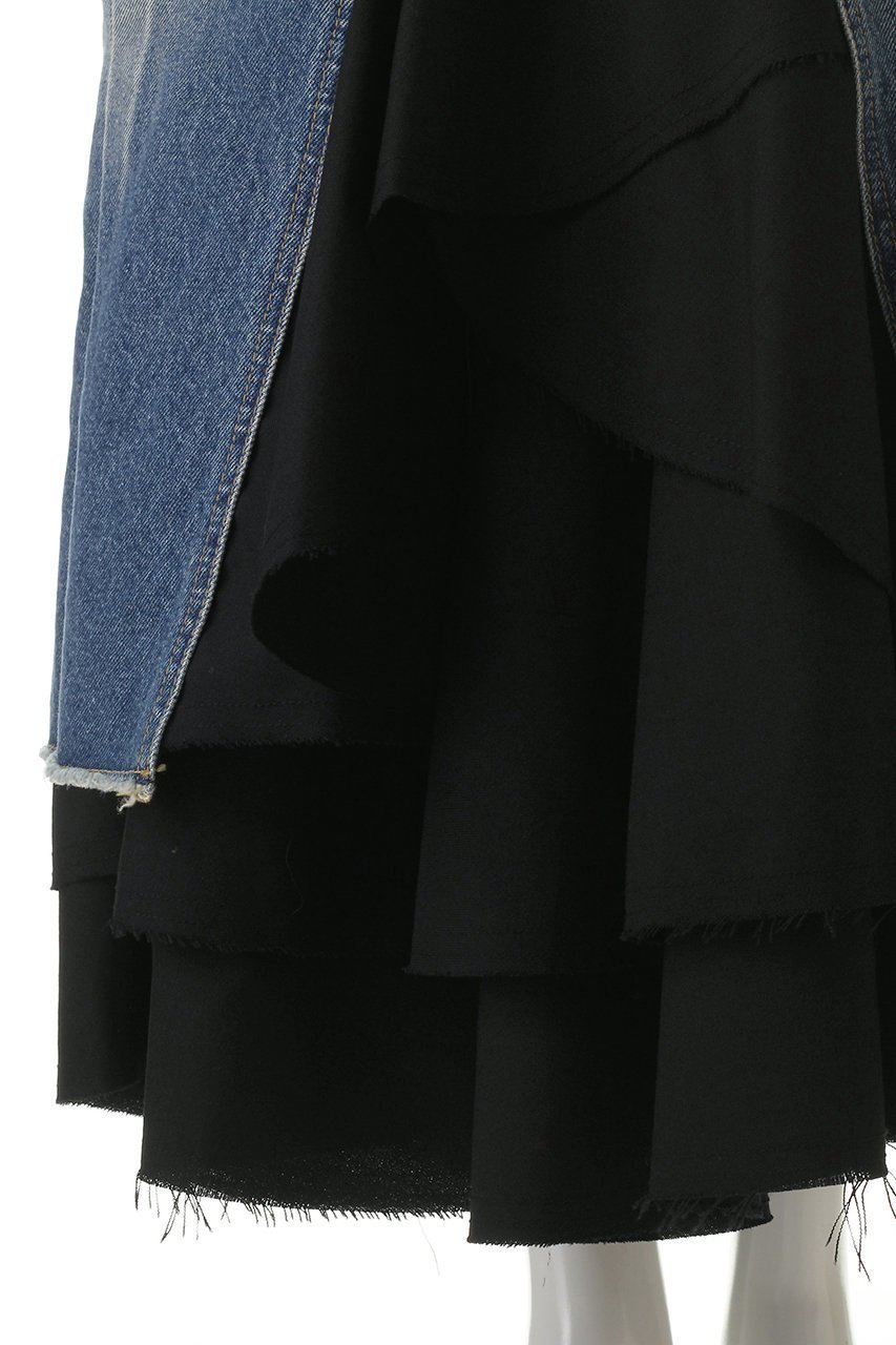 【マディソンブルー/MADISONBLUE】の5POCKET REMAKE FRILL SK DENIM 5ポケットリメイクデニムフリルスカート 人気、トレンドファッション・服の通販 founy(ファニー) 　ファッション　Fashion　レディースファッション　Fashion for Women　スカート　Skirts　ロングスカート　Long Skirts / Maxi & Midi Skirts　2025年　2025　2025-2026秋冬・A/W　Autumn/Winter 2025–26 AW25–26　デニム　Denim, Jeans Material　フレア　Flare, Flared　ロング　Long, Long-Length　A/W・秋冬　Autumn/Winter　other-7|ID: prp329100004626486 ipo3291000000033245398