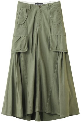 【マディソンブルー/MADISONBLUE】のCARGO LONG SK REMAKE L.oz BS リメイクカーゴロングスカート 人気、トレンドファッション・服の通販 founy(ファニー) ファッション Fashion レディースファッション Fashion for Women スカート Skirts ロングスカート Long Skirts / Maxi & Midi Skirts サテン Satin, Glossy Fabric フレア Flare, Flared ロング Long, Long-Length 軽量 Lightweight, Ultra Light |ID:prp329100004626487