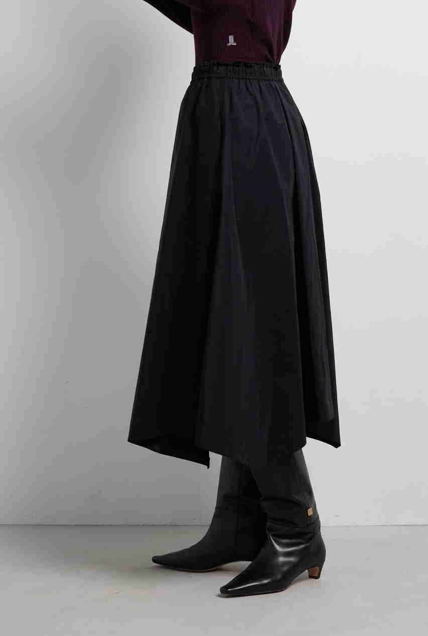 【ランバン オン ブルー/LANVIN en Bleu】のアシンメトリーヘムスカート 人気、トレンドファッション・服の通販 founy(ファニー) 　ファッション　Fashion　レディースファッション　Fashion for Women　スカート　Skirts　ロングスカート　Long Skirts / Maxi & Midi Skirts　2025年　2025　2025-2026秋冬・A/W　Autumn/Winter 2025–26 AW25–26　タフタ　Taffeta, Structured Fabric　ドレープ　Drape, Draping Fabric　ファブリック　Fabric, Textile　フレア　Flare, Flared　ロング　Long, Long-Length　エレガント 上品　Elegant　A/W・秋冬　Autumn/Winter　other-2|ID: prp329100004626494 ipo3291000000033245462
