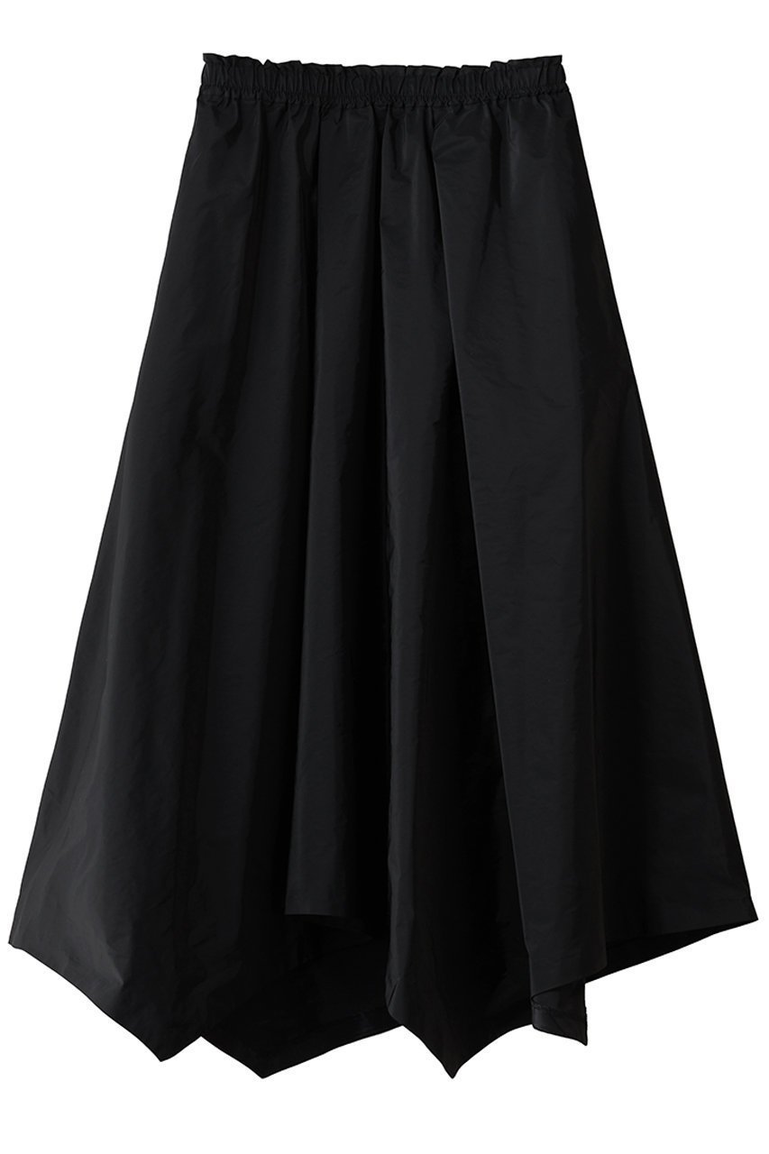 【ランバン オン ブルー/LANVIN en Bleu】のアシンメトリーヘムスカート インテリア・キッズ・メンズ・レディースファッション・服の通販 founy(ファニー) ファッション Fashion レディースファッション Fashion for Women スカート Skirts ロングスカート Long Skirts / Maxi & Midi Skirts タフタ Taffeta, Structured Fabric ドレープ Drape, Draping Fabric ファブリック Fabric, Textile フレア Flare, Flared ロング Long, Long-Length エレガント 上品 Elegant ブラック|ID: prp329100004626494 ipo3291000000036763268