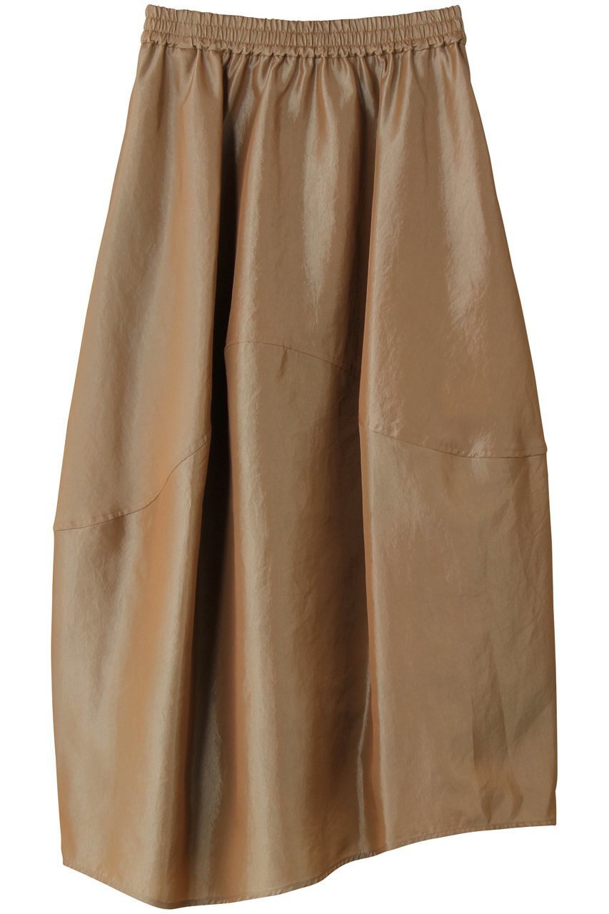 【ランバン オン ブルー/LANVIN en Bleu】のアシンメコクーンタフタスカート インテリア・キッズ・メンズ・レディースファッション・服の通販 founy(ファニー) 　ファッション　Fashion　レディースファッション　Fashion for Women　スカート　Skirts　ロングスカート　Long Skirts / Maxi & Midi Skirts　シャンブレー　Chambray, Denim-Like Fabric　タフタ　Taffeta, Structured Fabric　フロント　Front, Front Design　ランダム　Random, Irregular　ロング　Long, Long-Length　エレガント 上品　Elegant　A/W・秋冬　Autumn/Winter　キャメル|ID: prp329100004626495 ipo3291000000035664257