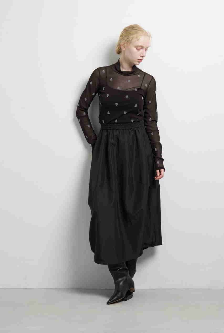 【ランバン オン ブルー/LANVIN en Bleu】のアシンメコクーンタフタスカート 人気、トレンドファッション・服の通販 founy(ファニー) 　ファッション　Fashion　レディースファッション　Fashion for Women　スカート　Skirts　ロングスカート　Long Skirts / Maxi & Midi Skirts　シャンブレー　Chambray, Denim-Like Fabric　タフタ　Taffeta, Structured Fabric　フロント　Front, Front Design　ランダム　Random, Irregular　ロング　Long, Long-Length　エレガント 上品　Elegant　A/W・秋冬　Autumn/Winter　other-8|ID: prp329100004626495 ipo3291000000035664269