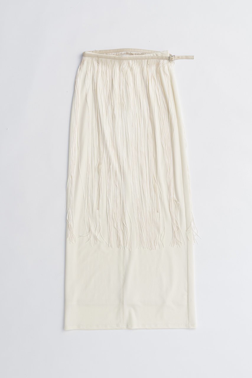 【プランク プロジェクト/PRANK PROJECT】のフリンジベルトスカート / Fringe Belt Skirt インテリア・キッズ・メンズ・レディースファッション・服の通販 founy(ファニー) 　ファッション　Fashion　レディースファッション　Fashion for Women　スカート　Skirts　ロングスカート　Long Skirts / Maxi & Midi Skirts　ベルト&ウエストマーク　Belts & Waist Accessories　カットソー　Cut and Sewn Top　ジャケット　Jacket, Outerwear　スウェット / スエット　Sweatshirt, Sweatwear　フィット　Fit, Slim Fit　フリンジ　Fringe, Tassel　ミックス　Mix, Mixed Style　ロング　Long, Long-Length　新作・新入荷　New Arrivals / New In　IVR(アイボリー)|ID: prp329100004626497 ipo3291000000033245496