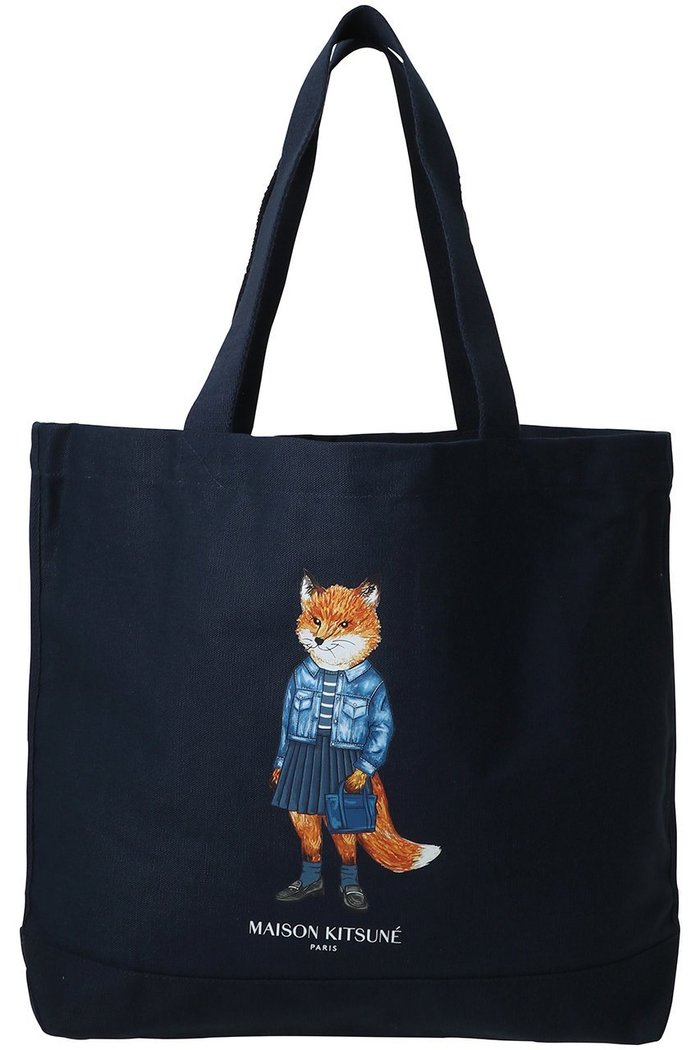 【メゾン キツネ/MAISON KITSUNE】の【UNISEX】DRESSED FOX トートバッグ インテリア・キッズ・メンズ・レディースファッション・服の通販 founy(ファニー) https://founy.com/ ファッション Fashion レディースファッション Fashion for Women ワンピース Dresses フォーマル・パーティードレス・結婚式用ドレス Elegant & Casual Dresses バッグ Bags ユニセックス Unisex, Genderless イラスト Illustration キャンバス Canvas, Canvas Fabric トレンド Trend, Trending Now ポケット Pocket, Pocket Detail 新作・新入荷 New Arrivals / New In |ID: prp329100004627441 ipo3291000000033259896