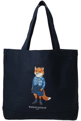【メゾン キツネ/MAISON KITSUNE】の【UNISEX】DRESSED FOX トートバッグ 人気、トレンドファッション・服の通販 founy(ファニー) ファッション Fashion レディースファッション Fashion for Women ワンピース Dresses フォーマル・パーティードレス・結婚式用ドレス Elegant & Casual Dresses バッグ Bags ユニセックス Unisex, Genderless イラスト Illustration キャンバス Canvas, Canvas Fabric トレンド Trend, Trending Now ポケット Pocket, Pocket Detail |ID:prp329100004627441