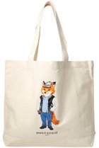【メゾン キツネ/MAISON KITSUNE】の【UNISEX】DRESSED FOX トートバッグ エクリュ|ID:prp329100004627442