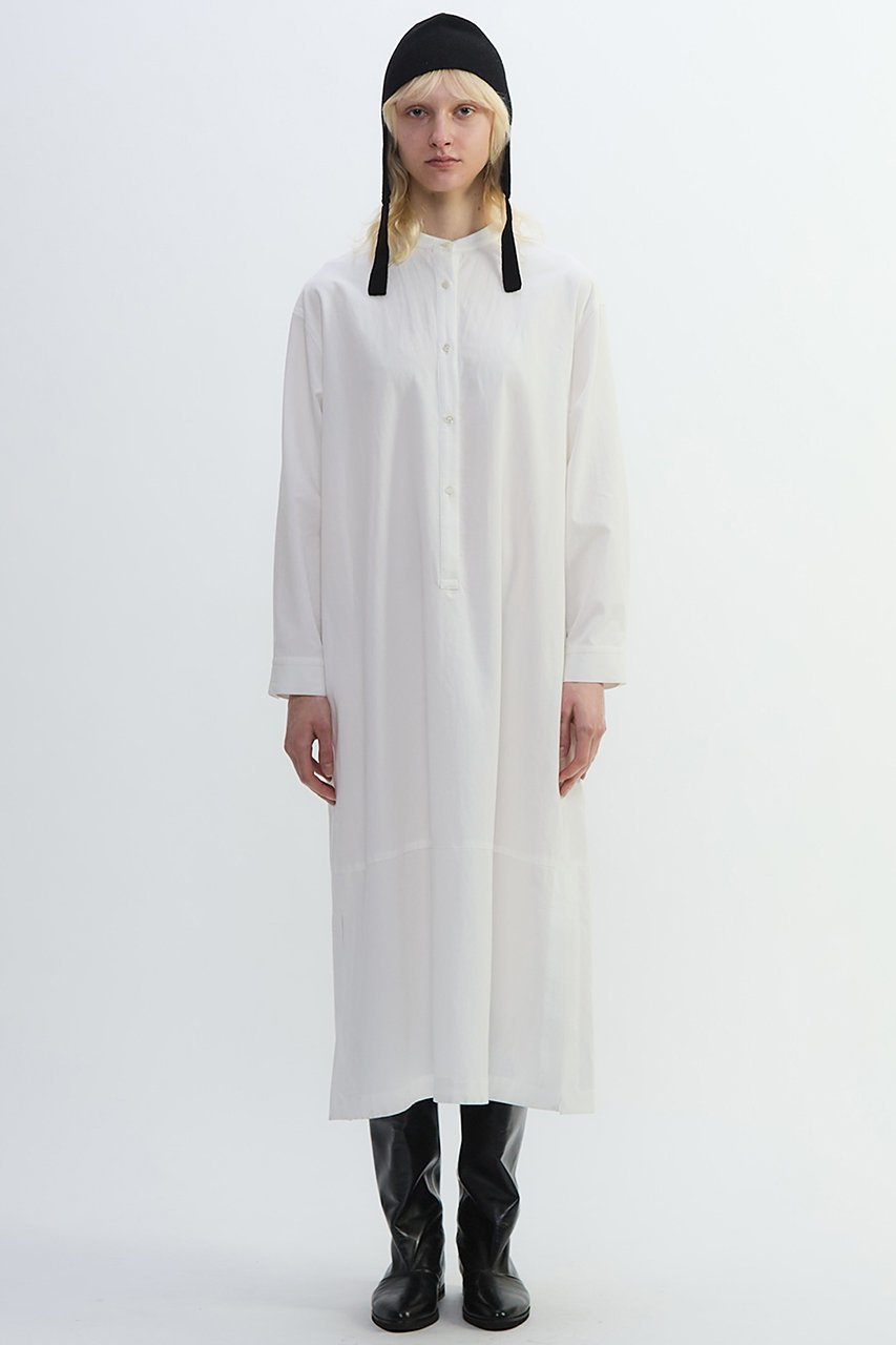 【プレインピープル/PLAIN PEOPLE】の綿麻高密度ツイルバンドカラーシャツワンピース インテリア・キッズ・メンズ・レディースファッション・服の通販 founy(ファニー) 　ファッション　Fashion　レディースファッション　Fashion for Women　ワンピース　Dresses　シャツワンピース / 1枚で着映えコーデ　Shirt Dresses　チュニック　Tunic Tops & Dresses　2025年　2025　2025-2026秋冬・A/W　Autumn/Winter 2025–26 AW25–26　おすすめ　Recommended / Our Picks　シンプル　Simple, Minimal　スリット　Slit, Slit Detail　チュニック　Tunic, Long Top　バランス　Balance, Style Balance　リネン　Linen, Linen Fabric　ロング　Long, Long-Length　秋　Autumn　A/W・秋冬　Autumn/Winter　オフホワイト|ID: prp329100004627482 ipo3291000000033260185