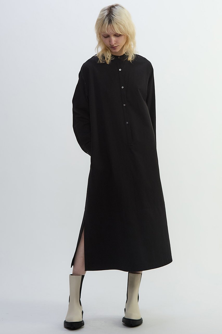 【プレインピープル/PLAIN PEOPLE】の綿麻高密度ツイルバンドカラーシャツワンピース 人気、トレンドファッション・服の通販 founy(ファニー) 　ファッション　Fashion　レディースファッション　Fashion for Women　ワンピース　Dresses　シャツワンピース / 1枚で着映えコーデ　Shirt Dresses　チュニック　Tunic Tops & Dresses　2025年　2025　2025-2026秋冬・A/W　Autumn/Winter 2025–26 AW25–26　おすすめ　Recommended / Our Picks　シンプル　Simple, Minimal　スリット　Slit, Slit Detail　チュニック　Tunic, Long Top　バランス　Balance, Style Balance　リネン　Linen, Linen Fabric　ロング　Long, Long-Length　秋　Autumn　A/W・秋冬　Autumn/Winter　other-4|ID: prp329100004627482 ipo3291000000033260189
