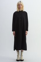 【プレインピープル/PLAIN PEOPLE】の綿麻高密度ツイルバンドカラーシャツワンピース ブラック|ID: prp329100004627482 ipo3291000000035698504