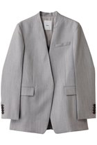 【エブール/ebure】のライトシャンブレーウール ノーカラージャケット ライトグレー|ID:prp329100004627486