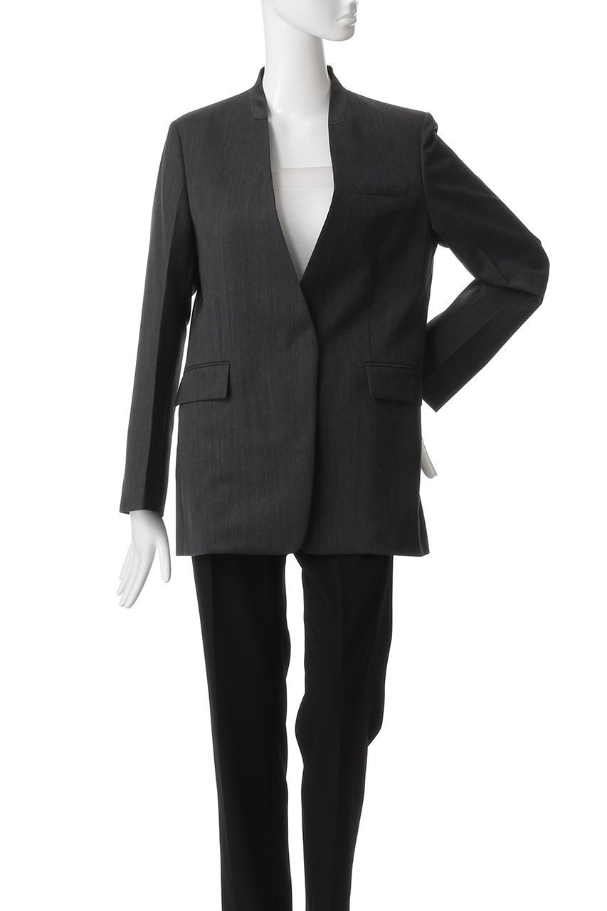 【エブール/ebure】のライトシャンブレーウール ノーカラージャケット 人気、トレンドファッション・服の通販 founy(ファニー) 　ファッション　Fashion　レディースファッション　Fashion for Women　アウター　Coat / Outerwear Collection　レディースジャケット・軽アウター　Jackets　ノーカラージャケット / シンプル上品コーデ　Collarless Jackets　クラシカル　Classical, Vintage-Inspired　シャンブレー　Chambray, Denim-Like Fabric　ジャケット　Jacket, Outerwear　マニッシュ　Mannish, Boyish　other-2|ID: prp329100004627486 ipo3291000000035698514