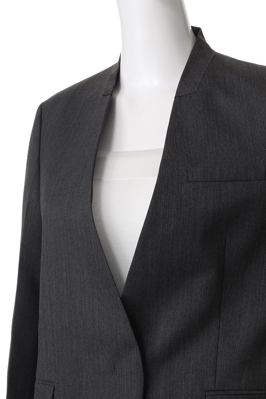 【エブール/ebure】のライトシャンブレーウール ノーカラージャケット 人気、トレンドファッション・服の通販 founy(ファニー) 　ファッション　Fashion　レディースファッション　Fashion for Women　アウター　Coat / Outerwear Collection　レディースジャケット・軽アウター　Jackets　ノーカラージャケット / シンプル上品コーデ　Collarless Jackets　クラシカル　Classical, Vintage-Inspired　シャンブレー　Chambray, Denim-Like Fabric　ジャケット　Jacket, Outerwear　マニッシュ　Mannish, Boyish　other-5|ID: prp329100004627486 ipo3291000000035698519