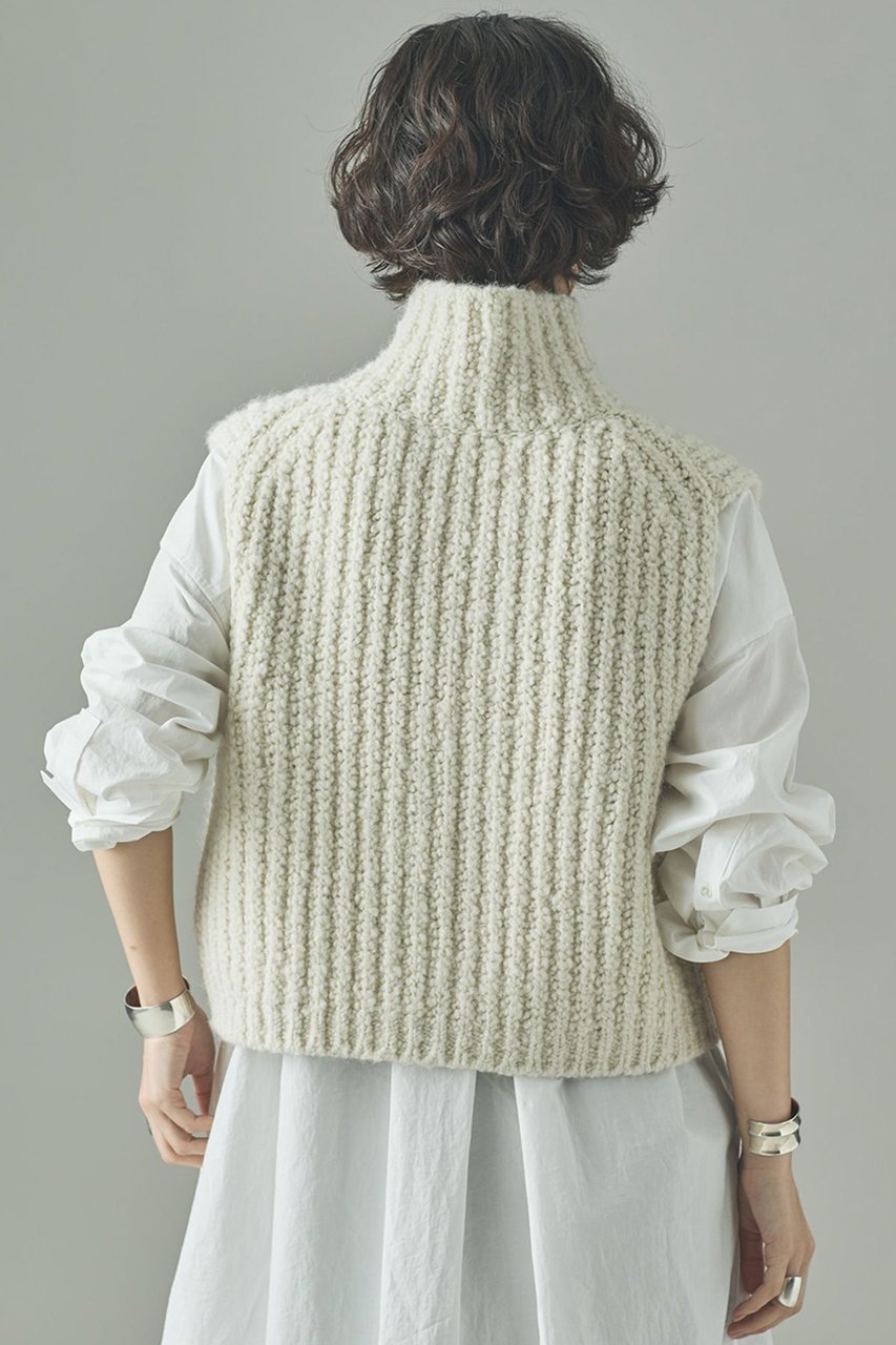 【カレンソロジー/Curensology】のブークレジップニットベスト 人気、トレンドファッション・服の通販 founy(ファニー) 　ファッション　Fashion　レディースファッション　Fashion for Women　アウター　Coat / Outerwear Collection　レディースジャケット・軽アウター　Jackets　おすすめ　Recommended / Our Picks　インナー　Innerwear　カットソー　Cut and Sewn Top　ジャケット　Jacket, Outerwear　ベスト　Vest, Waistcoat　畦　Ribbed Knit　other-4|ID: prp329100004627488 ipo3291000000035644841