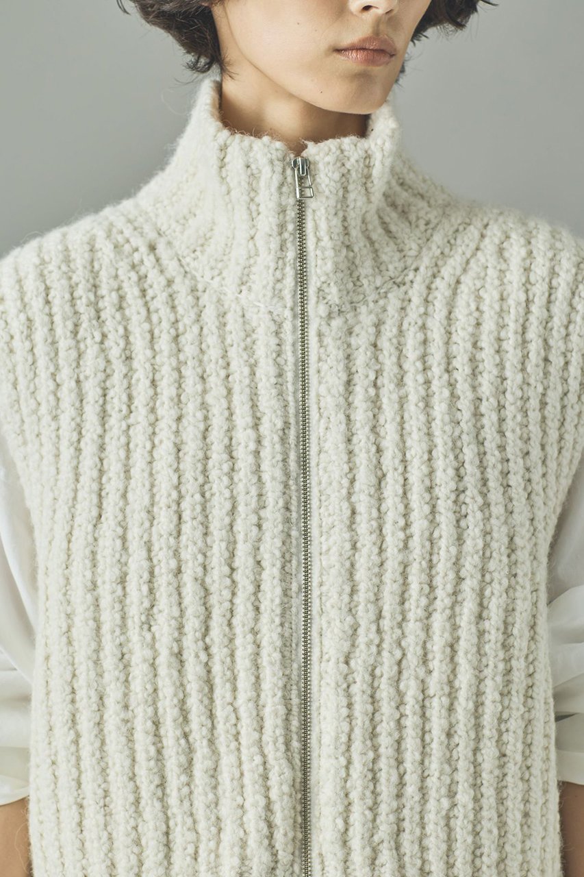 【カレンソロジー/Curensology】のブークレジップニットベスト 人気、トレンドファッション・服の通販 founy(ファニー) 　ファッション　Fashion　レディースファッション　Fashion for Women　アウター　Coat / Outerwear Collection　レディースジャケット・軽アウター　Jackets　おすすめ　Recommended / Our Picks　インナー　Innerwear　カットソー　Cut and Sewn Top　ジャケット　Jacket, Outerwear　ベスト　Vest, Waistcoat　畦　Ribbed Knit　other-8|ID: prp329100004627488 ipo3291000000035644846