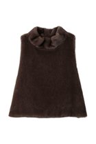 【プレインピープル/PLAIN PEOPLE】のフェイクファーオフタートルベスト 人気、トレンドファッション・服の通販 founy(ファニー) ファッション Fashion レディースファッション Fashion for Women アウター Coat / Outerwear Collection レディースジャケット・軽アウター Jackets なめらか Smooth, Silky Texture ジャケット Jacket, Outerwear フェイクファー Faux Fur, Imitation Fur フランス France, French ベスト Vest, Waistcoat リアル Real, Realistic ワンポイント One Point, Statement Accent 防寒 Cold Protection, Winter-Ready thumbnail ブラウン|ID: prp329100004627489 ipo3291000000033768865