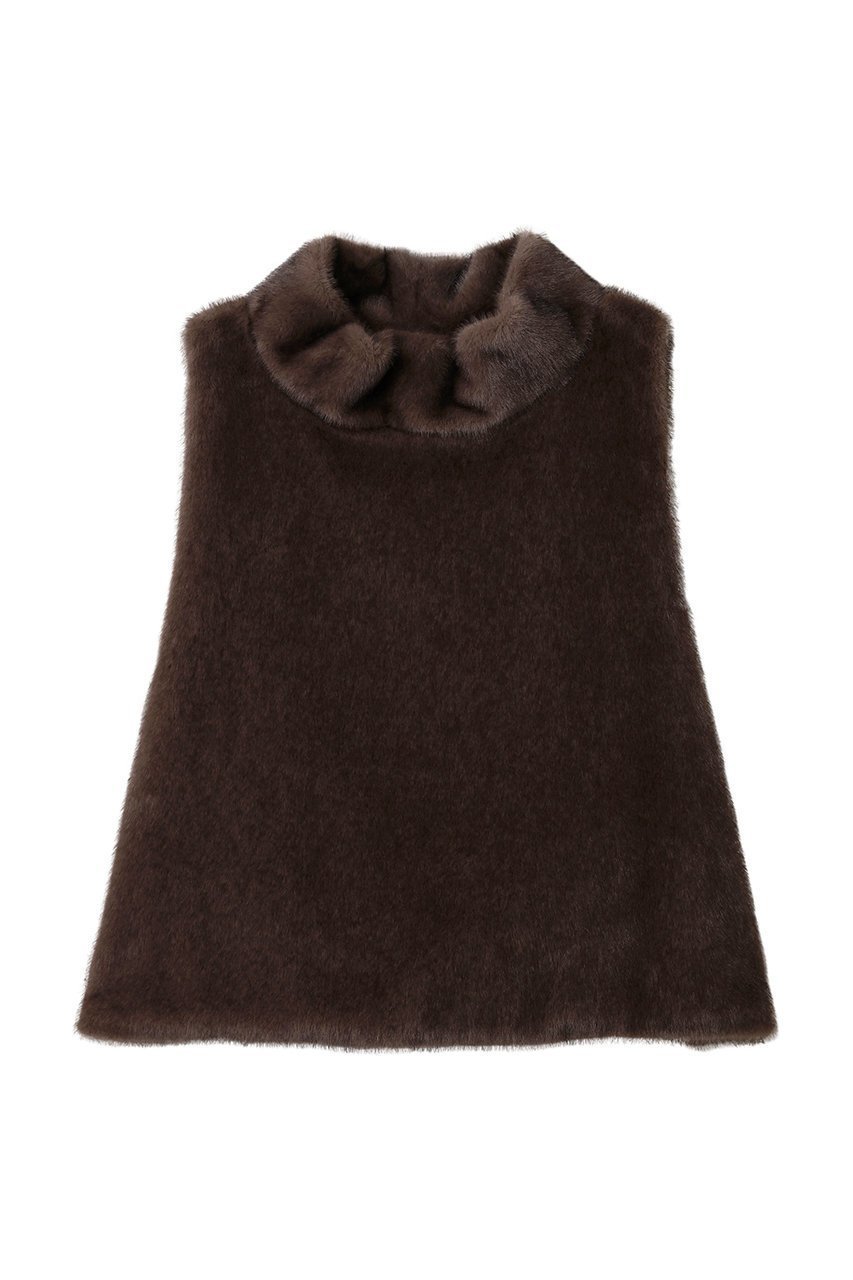 【プレインピープル/PLAIN PEOPLE】のフェイクファーオフタートルベスト インテリア・キッズ・メンズ・レディースファッション・服の通販 founy(ファニー) 　ファッション　Fashion　レディースファッション　Fashion for Women　アウター　Coat / Outerwear Collection　レディースジャケット・軽アウター　Jackets　なめらか　Smooth, Silky Texture　ジャケット　Jacket, Outerwear　フェイクファー　Faux Fur, Imitation Fur　フランス　France, French　ベスト　Vest, Waistcoat　リアル　Real, Realistic　ワンポイント　One Point, Statement Accent　防寒　Cold Protection, Winter-Ready　ブラウン|ID: prp329100004627489 ipo3291000000033768865
