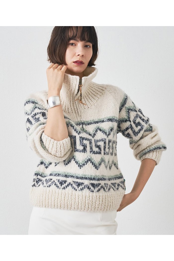 【ウィムガゼット/Whim Gazette】の【BSBEE】カウチンZIP ニット インテリア・キッズ・メンズ・レディースファッション・服の通販 founy(ファニー) https://founy.com/ ファッション Fashion レディースファッション Fashion for Women トップス・カットソー Cut & Sew Tops ニット Knit Tops & Sweaters カジュアルプルオーバー・ニットトップス Pullovers & Knit Tops / Casual Pullovers イタリア Italy ターコイズ Turquoise, Blue-Green ハンド Hand, Handmade パターン Pattern, Design Print 別注 Limited Edition, Custom Order ミックス Mix, Mixed Style |ID: prp329100004627490 ipo3291000000036203017