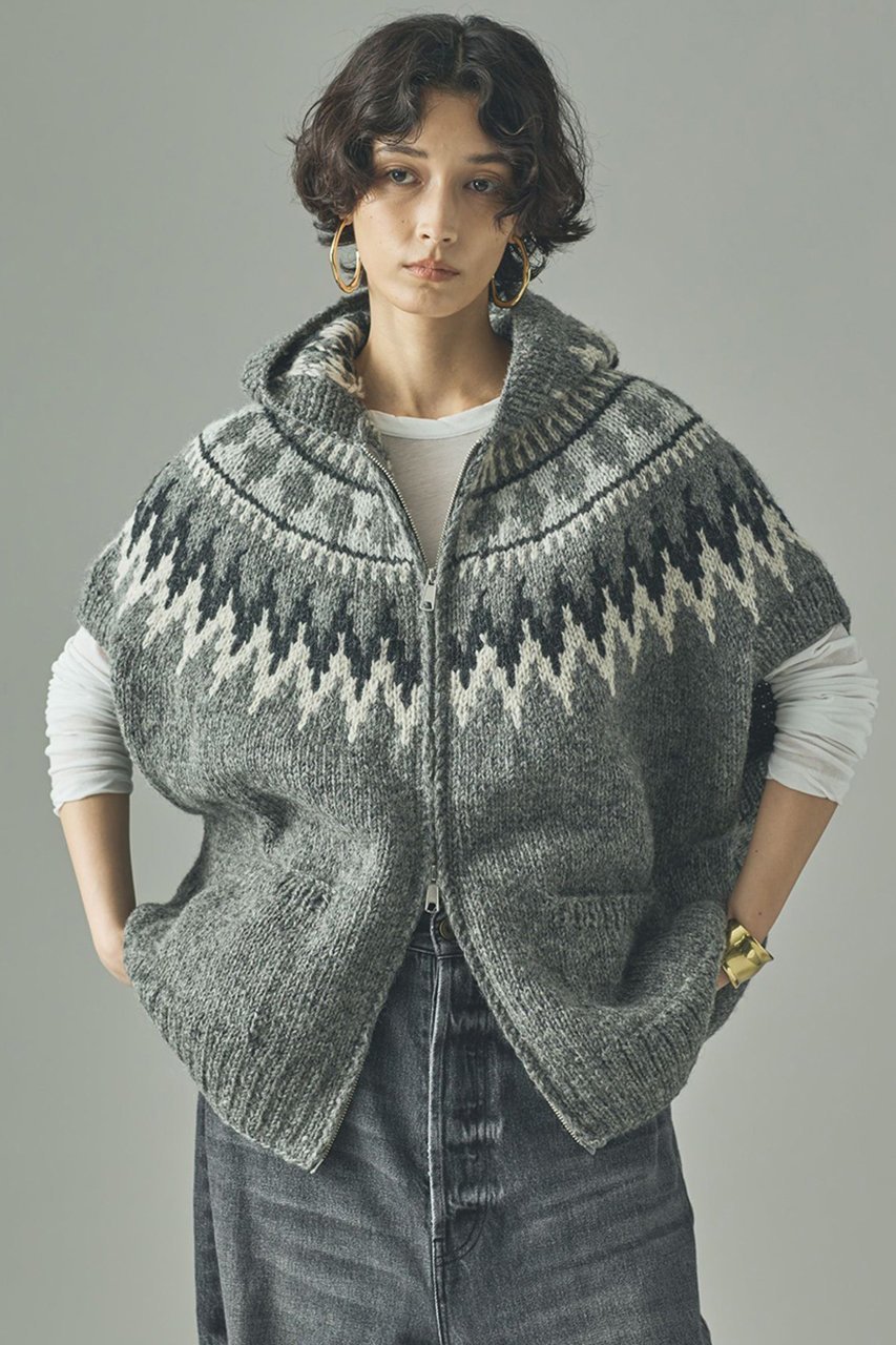 【カレンソロジー/Curensology】のノルディックフードベスト 人気、トレンドファッション・服の通販 founy(ファニー) 　ファッション　Fashion　レディースファッション　Fashion for Women　アウター　Coat / Outerwear Collection　トップス・カットソー　Cut & Sew Tops　ニット　Knit Tops & Sweaters　レディースパーカー・カジュアルフーディー　Casual Hoodies & Sweatshirts　ベスト&ジレ / 重ね着スタイル　Vests & Gilets　2025年　2025　2025-2026秋冬・A/W　Autumn/Winter 2025–26 AW25–26　カーディガン　Cardigan, Knitwear　パーカー　Hoodie, Parka　ベスト　Vest, Waistcoat　ベーシック　Basic, Essential　エレガント 上品　Elegant　定番　Standard, Basic Item　手編み　Hand-Knitted, Handmade Knit　A/W・秋冬　Autumn/Winter　other-2|ID: prp329100004627494 ipo3291000000033260302