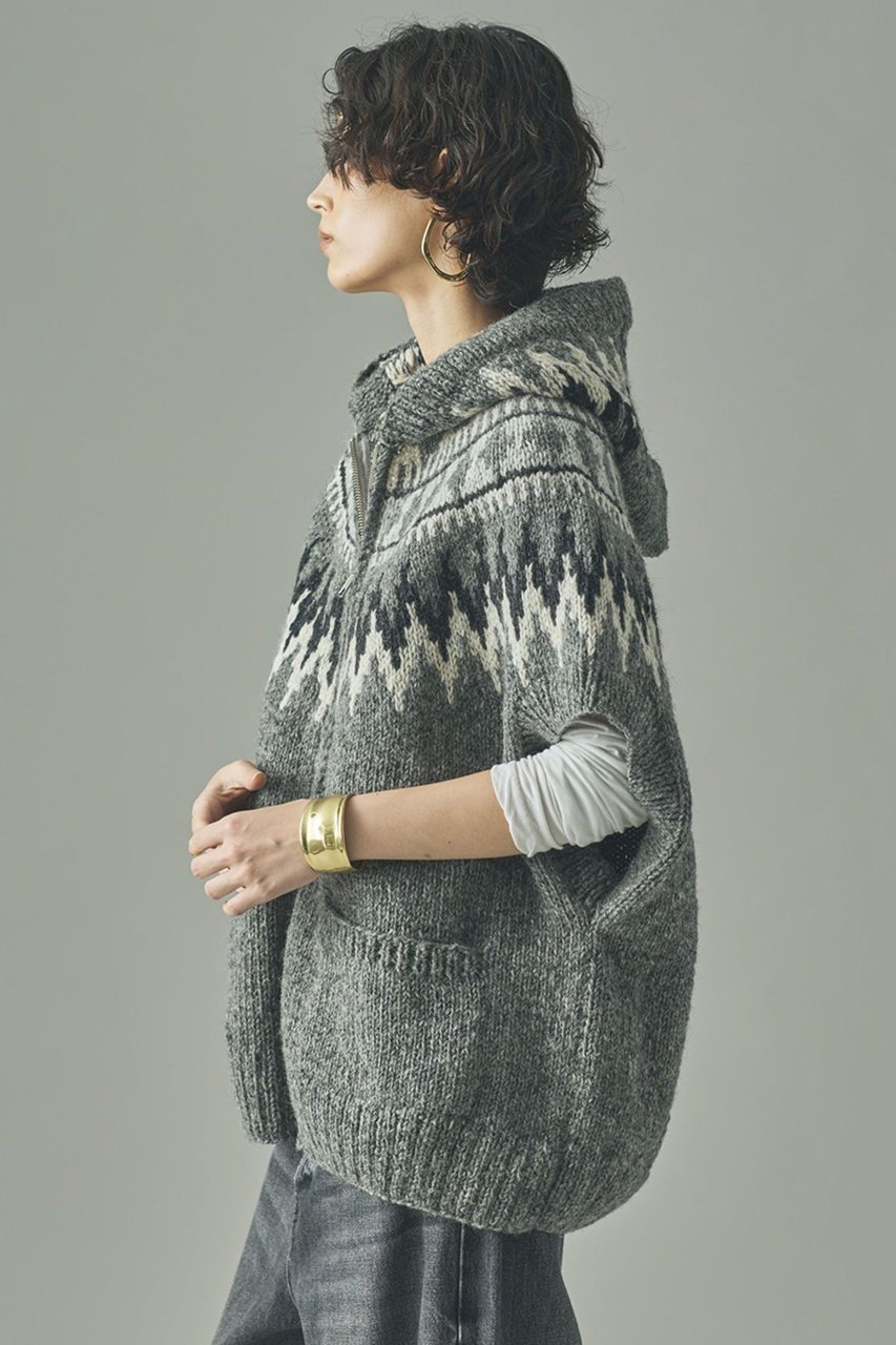 【カレンソロジー/Curensology】のノルディックフードベスト 人気、トレンドファッション・服の通販 founy(ファニー) 　ファッション　Fashion　レディースファッション　Fashion for Women　アウター　Coat / Outerwear Collection　トップス・カットソー　Cut & Sew Tops　ニット　Knit Tops & Sweaters　レディースパーカー・カジュアルフーディー　Casual Hoodies & Sweatshirts　ベスト&ジレ / 重ね着スタイル　Vests & Gilets　2025年　2025　2025-2026秋冬・A/W　Autumn/Winter 2025–26 AW25–26　カーディガン　Cardigan, Knitwear　パーカー　Hoodie, Parka　ベスト　Vest, Waistcoat　ベーシック　Basic, Essential　エレガント 上品　Elegant　定番　Standard, Basic Item　手編み　Hand-Knitted, Handmade Knit　A/W・秋冬　Autumn/Winter　other-3|ID: prp329100004627494 ipo3291000000033260303