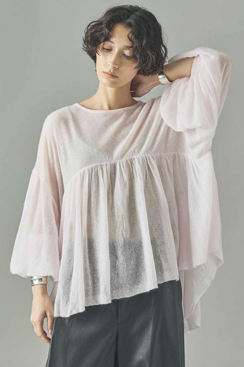 【カレンソロジー/Curensology】のフラッフィーギャザーニットプルオーバー インテリア・キッズ・メンズ・レディースファッション・服の通販 founy(ファニー) 　ファッション　Fashion　レディースファッション　Fashion for Women　トップス・カットソー　Cut & Sew Tops　ニット　Knit Tops & Sweaters　カジュアルプルオーバー・ニットトップス　Pullovers & Knit Tops / Casual Pullovers　2025年　2025　2025-2026秋冬・A/W　Autumn/Winter 2025–26 AW25–26　おすすめ　Recommended / Our Picks　エアリー　Airy Texture　A/W・秋冬　Autumn/Winter　ライトピンク|ID: prp329100004627495 ipo3291000000033260311