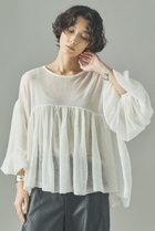 【カレンソロジー/Curensology】のフラッフィーギャザーニットプルオーバー エクリュ|ID:prp329100004627495