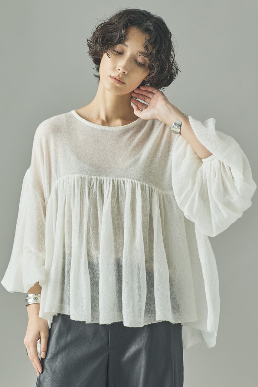 【カレンソロジー/Curensology】のフラッフィーギャザーニットプルオーバー インテリア・キッズ・メンズ・レディースファッション・服の通販 founy(ファニー) ファッション Fashion レディースファッション Fashion for Women トップス・カットソー Cut & Sew Tops ニット Knit Tops & Sweaters カジュアルプルオーバー・ニットトップス Pullovers & Knit Tops / Casual Pullovers おすすめ Recommended / Our Picks エアリー Airy Texture エクリュ|ID: prp329100004627495 ipo3291000000033886507