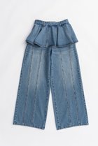 【プランク プロジェクト/PRANK PROJECT】のペプラムデニムパンツ / Peplum Denim Pants BLU(ブルー)|ID: prp329100004627497 ipo3291000000033260329