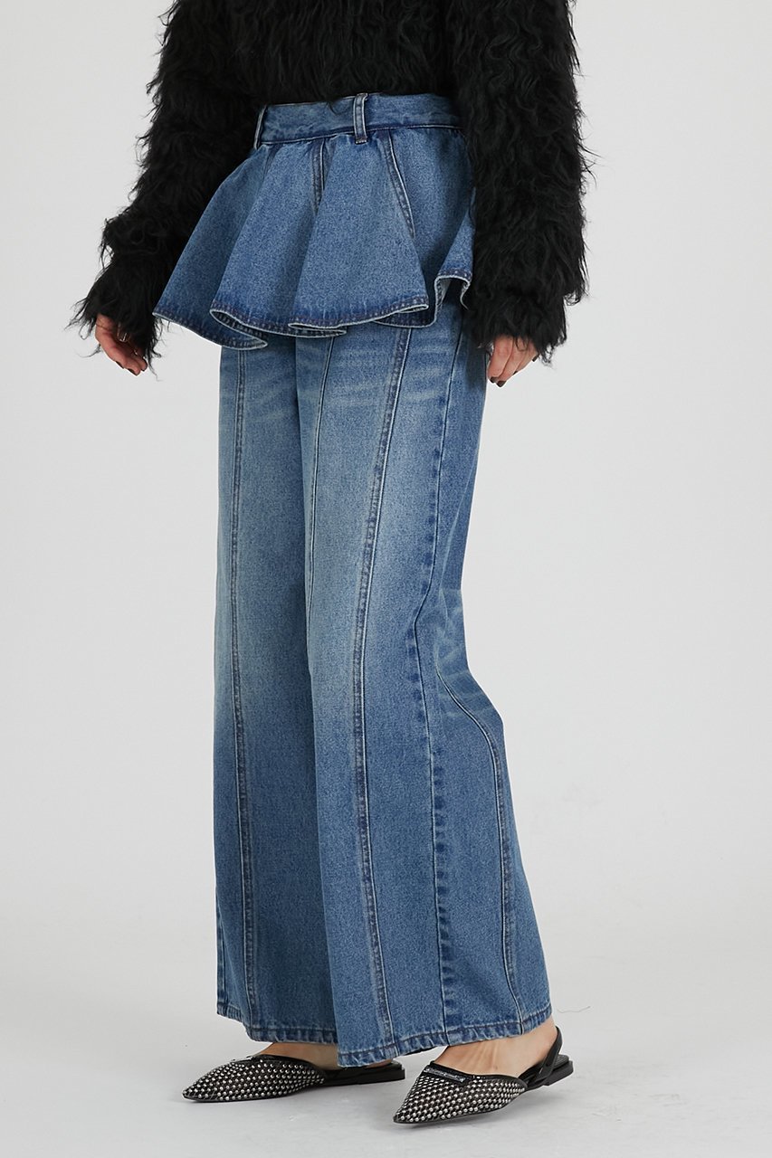 【プランク プロジェクト/PRANK PROJECT】のペプラムデニムパンツ / Peplum Denim Pants 人気、トレンドファッション・服の通販 founy(ファニー) 　ファッション　Fashion　レディースファッション　Fashion for Women　パンツ　Pants & Trousers　デニムパンツ・ジーンズ・美脚デニム　Denim Jeans & Pants　シンプル　Simple, Minimal　デニム　Denim, Jeans Material　ペプラム　Peplum, Flared Hem　ポケット　Pocket, Pocket Detail　other-4|ID: prp329100004627497 ipo3291000000033260332