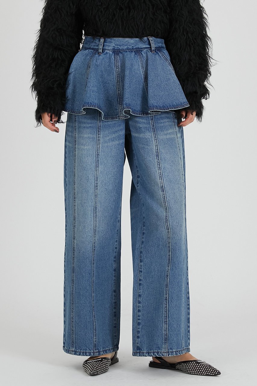 【プランク プロジェクト/PRANK PROJECT】のペプラムデニムパンツ / Peplum Denim Pants 人気、トレンドファッション・服の通販 founy(ファニー) 　ファッション　Fashion　レディースファッション　Fashion for Women　パンツ　Pants & Trousers　デニムパンツ・ジーンズ・美脚デニム　Denim Jeans & Pants　シンプル　Simple, Minimal　デニム　Denim, Jeans Material　ペプラム　Peplum, Flared Hem　ポケット　Pocket, Pocket Detail　other-7|ID: prp329100004627497 ipo3291000000033260335