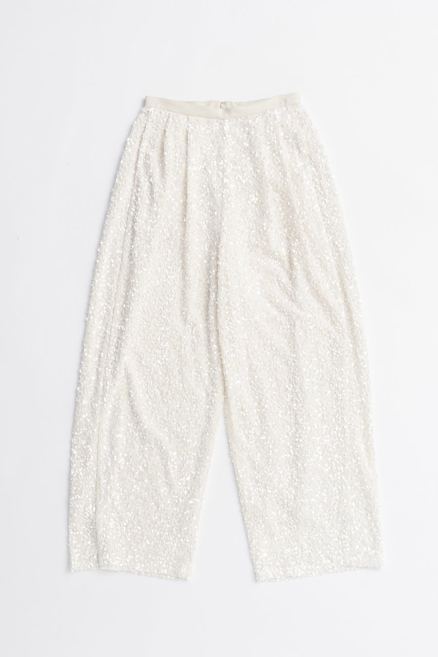 【プランク プロジェクト/PRANK PROJECT】のシークインバルーンベロアパンツ / Sequin Balloon Velour Pants インテリア・キッズ・メンズ・レディースファッション・服の通販 founy(ファニー) 　ファッション　Fashion　レディースファッション　Fashion for Women　パンツ　Pants & Trousers　スパンコール　Sequins, Sequin Embellishment　パイピング　Piping, Trim Design　フェイクレザー　Faux Leather, PU Leather　ラグジュアリー　Luxury, Elegant　リラックス　Relax, Relaxed Fit　ルーズ　Loose, Oversized　IVR(アイボリー)|ID: prp329100004627499 ipo3291000000033260347