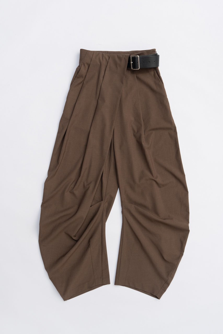 【プランク プロジェクト/PRANK PROJECT】のアシメタックベルトパンツ / Asymmetrical Belt Pants インテリア・キッズ・メンズ・レディースファッション・服の通販 founy(ファニー) 　ファッション　Fashion　レディースファッション　Fashion for Women　パンツ　Pants & Trousers　ベルト&ウエストマーク　Belts & Waist Accessories　2025年　2025　2025-2026秋冬・A/W　Autumn/Winter 2025–26 AW25–26　おすすめ　Recommended / Our Picks　アシンメトリー　Asymmetrical Style　ドレープ　Drape, Draping Fabric　フォーマル　Formal, Dressy　A/W・秋冬　Autumn/Winter　BRN(ブラウン)|ID: prp329100004627507 ipo3291000000033260428